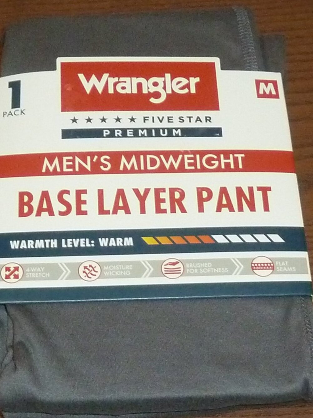 Mens Wrangler Midweight Five Star Premium Base Layer Pants